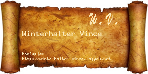 Winterhalter Vince névjegykártya