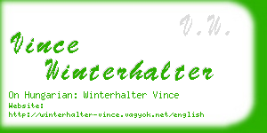 vince winterhalter business card